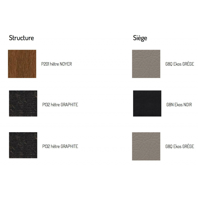 Tabouret Snack Contemporain SIREN en Similicuir et Bois  - Le Chaisier