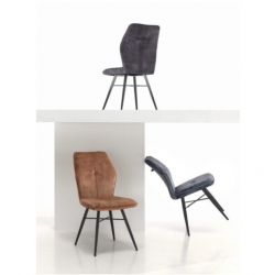Chaise de Salle à Manger Contemporaine en Velours BEAUTÉ - Le Chaisier
