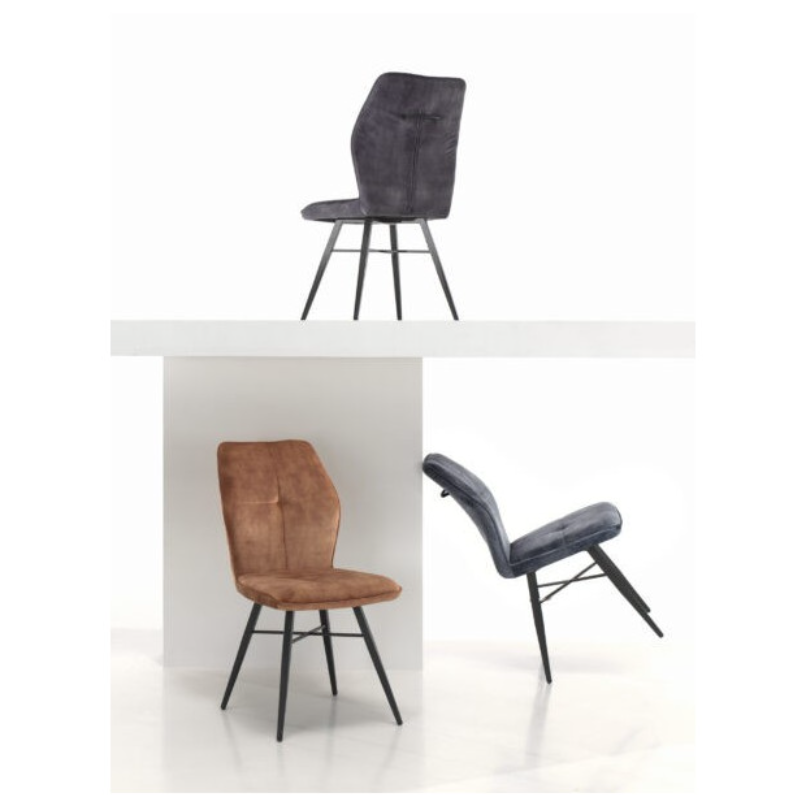 Chaise de Salle à Manger Contemporaine en Velours BEAUTÉ - Le Chaisier