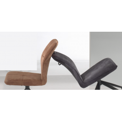 Chaise de Salle à Manger Contemporaine en Velours BEAUTÉ - Le Chaisier