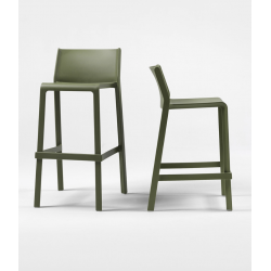 TABOURET BAR DE JARDIN EMPILABLE EN POLYPROPYLÈNE TRILL - Le Chaisier