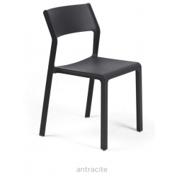 CHAISE NOIR DE JARDIN EN POLYPROPYLÈNE EMPILABLE TRILL