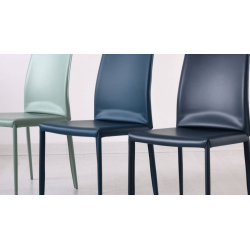 CHAISE EN CUIR VÉRITABLE DESIGN ITALIEN BELLA