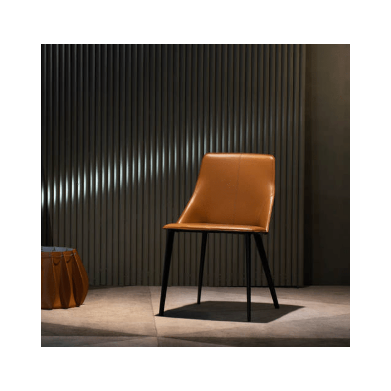 CHAISE MODERNE EN CUIR VÉRITABLE ITALIEN AURA AIRNOVA