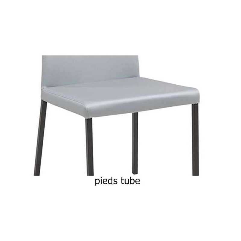 CHAISE CONTEMPORAINE EN CUIR ITALIENNE LÉNA - Le Chaisier