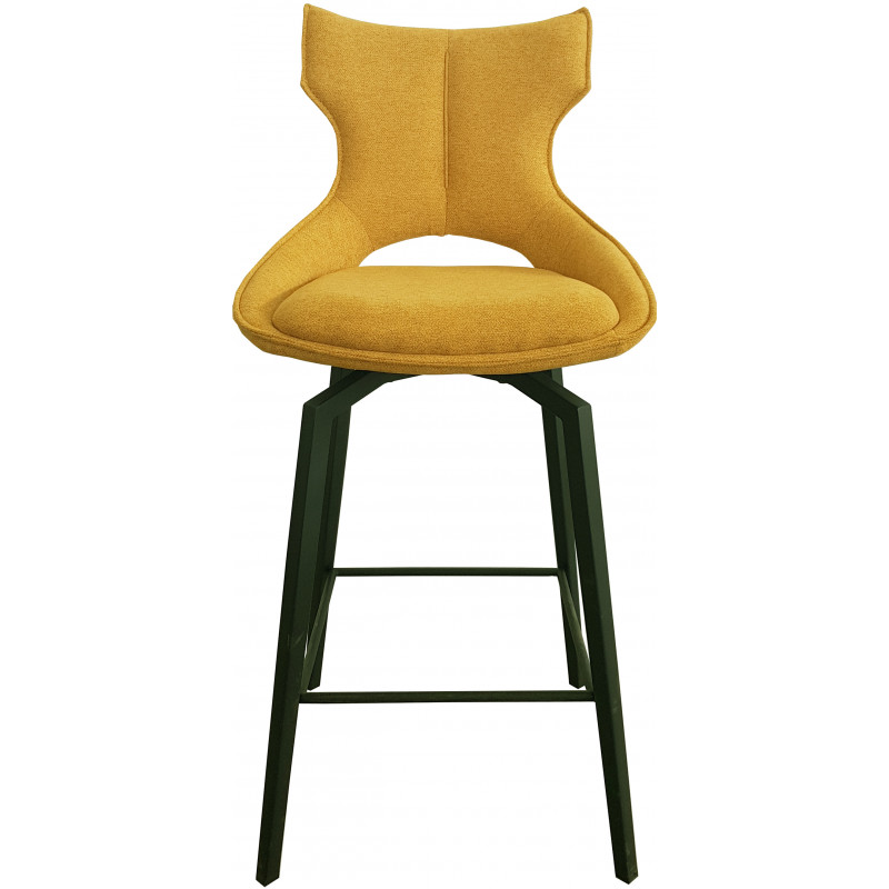 TABOURET JAUNE SNACK PIVOTANT CONTEMPORAIN EN TISSU CAMILLE lievens