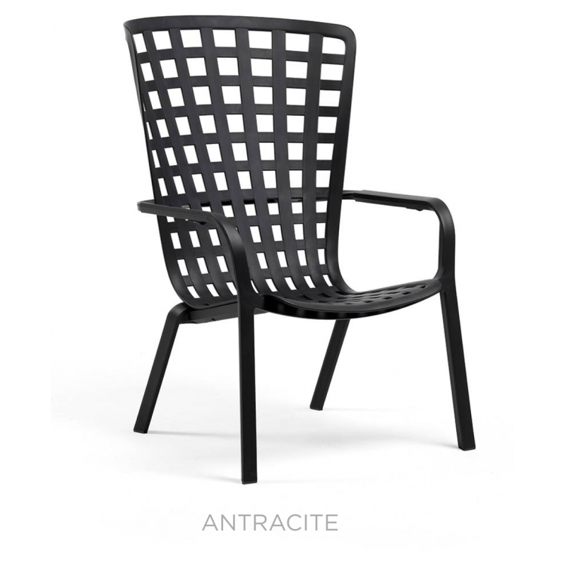 FAUTEUIL DE RELAXATION D'EXTÉRIEUR EN POLYPROPYLÈNE FOLIO ITALIEN