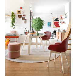 PETIT POUF DÉCO CONTEMPORAIN EN TISSU POF