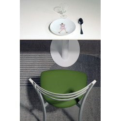 Chaise de Cuisine Métal et Simili Cuir LAURIE - Le Chaisier