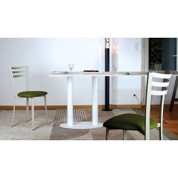 Chaise de Cuisine Métal et Simili Cuir LAURIE - Le Chaisier