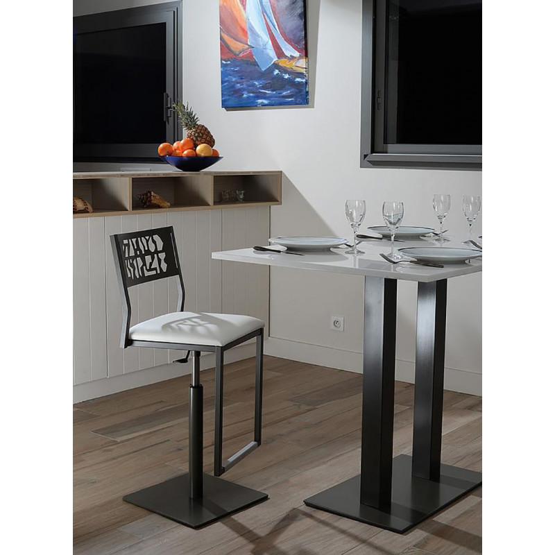 TABOURET CONTEMPORAIN PIVOTANT ET RÉGLABLE LUCA
