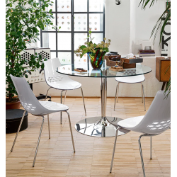 Table Ronde Contemporaine Pieds Tulipe PLANET - Le Chaisier