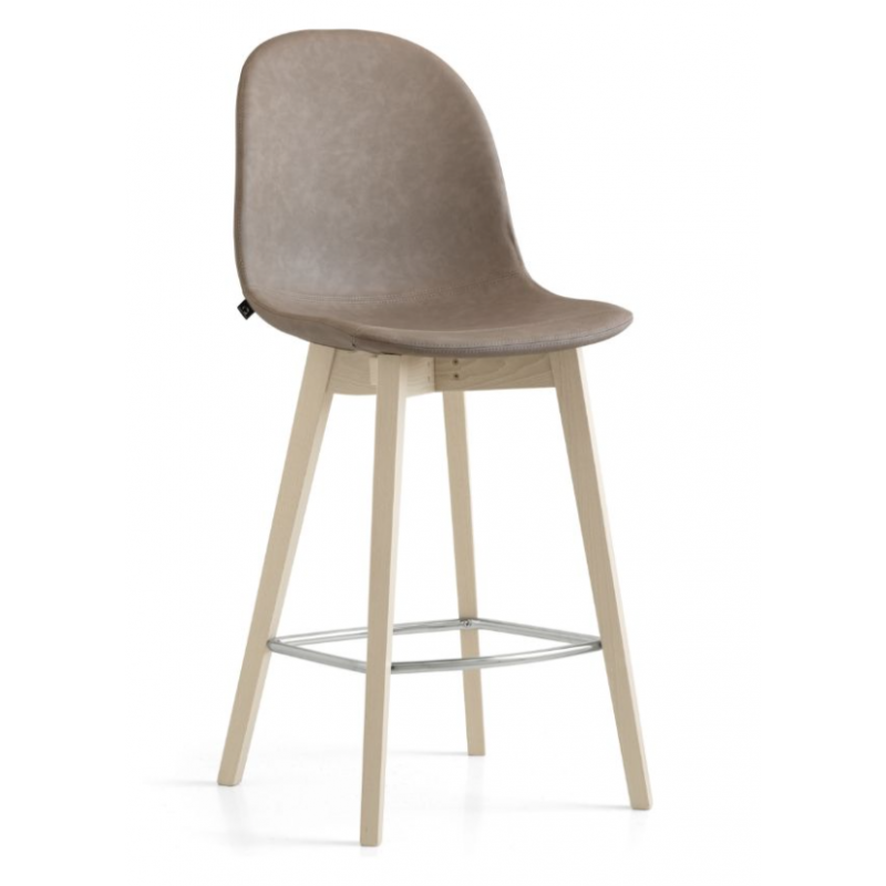 TABOURET SCANDINAVE ASSISE GARNIE ACADEMY PIEDS BOIS