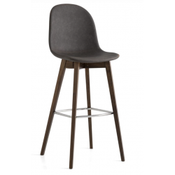 TABOURET SCANDINAVE ASSISE GARNIE ACADEMY PIEDS BOIS  - Le Chaisier