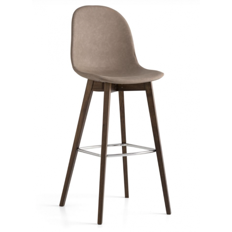 TABOURET SCANDINAVE ASSISE GARNIE ACADEMY PIEDS BOIS