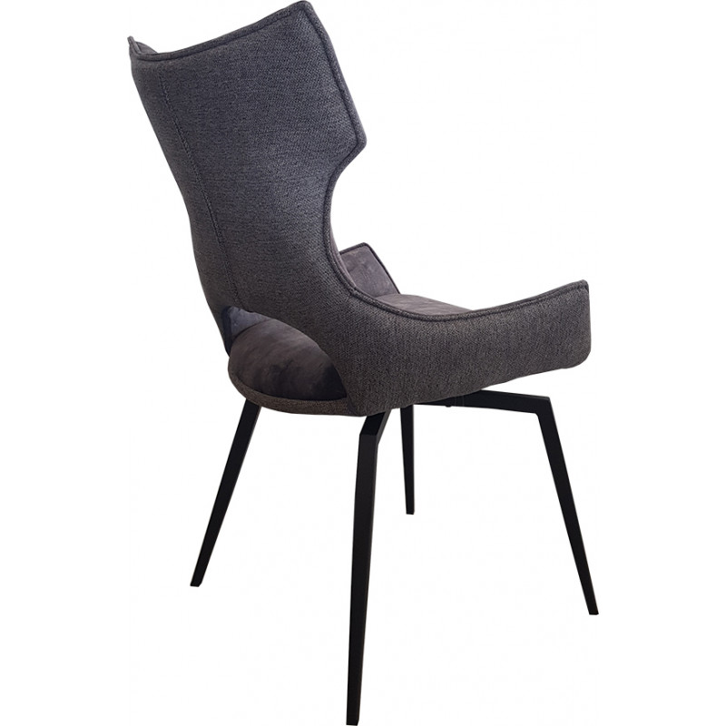 CHAISE CONTEMPORAINE EN VELOURS PIVOTANTE CAMILLE