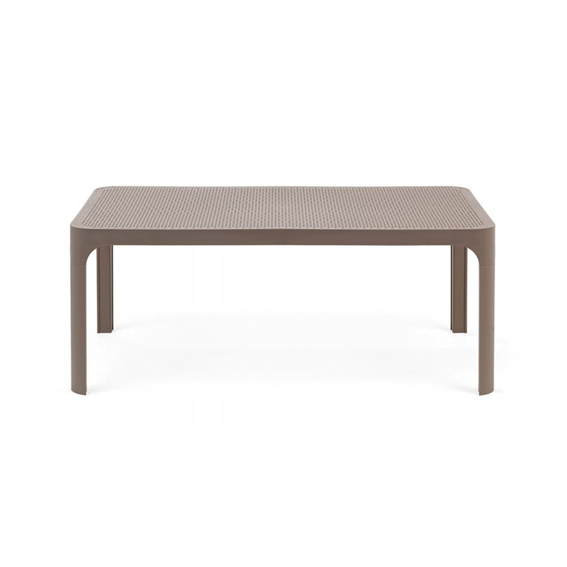 TABLE BASSE MODERNE DE SALON DE JARDIN NET TAUPE PROMOTION