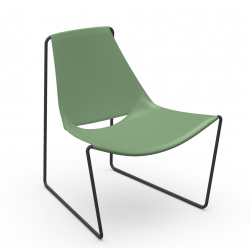 SIÈGE LOUNGE DESIGN EN CUIRE ET MÉTAL APELLE