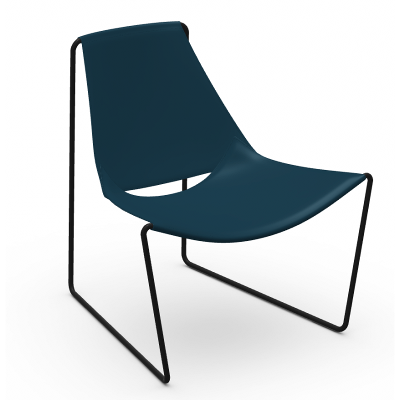 SIÈGE LOUNGE DESIGN EN CUIRE ET MÉTAL APELLE