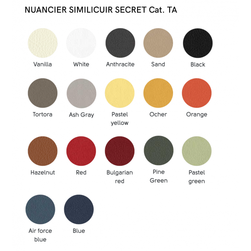 TABOURET DESIGN EN SMILICUIR GÉOMÉTRIQUE APELLE - Le Chaisier