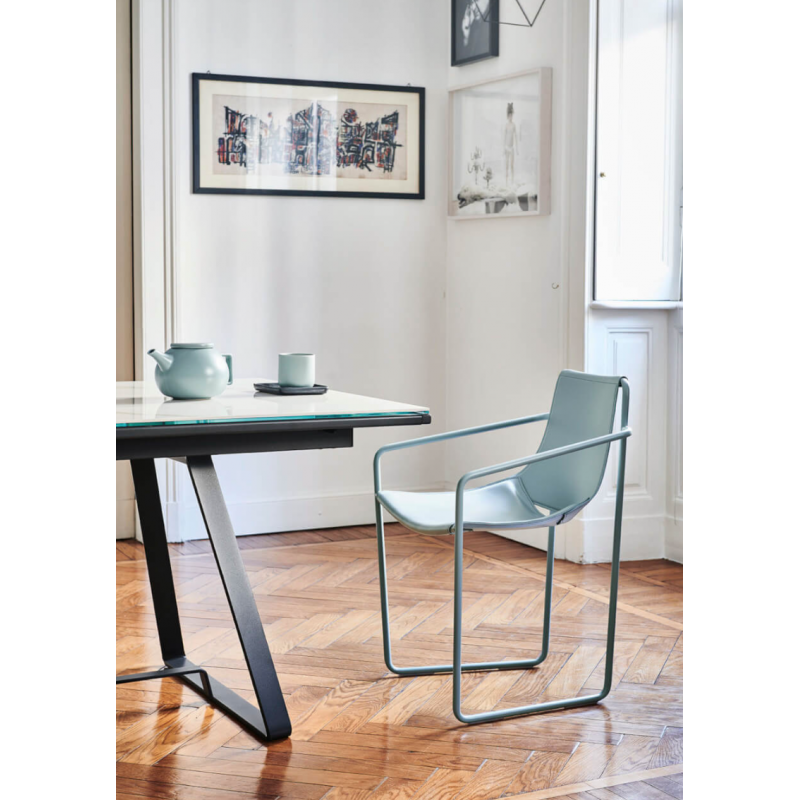 FAUTEUIL DE SALLE À MANGER EN CUIR DESIGN APELLE