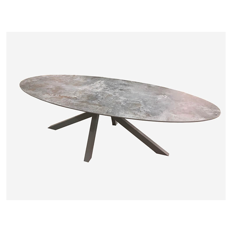 TABLE EN DEKTON OVALE PIEDS CENTRAL MOON