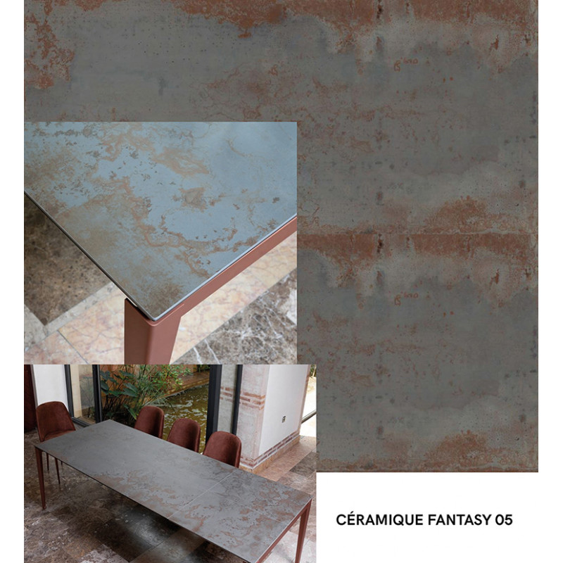 TABLE EN CÉRAMIQUE FANTASY EXTENSIBLE DYLAN  - Le Chaisier