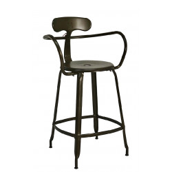 TABOURET SNACK INDUSTRIEL À ACCOUDOIRS FRANÇAIS HORTENSE