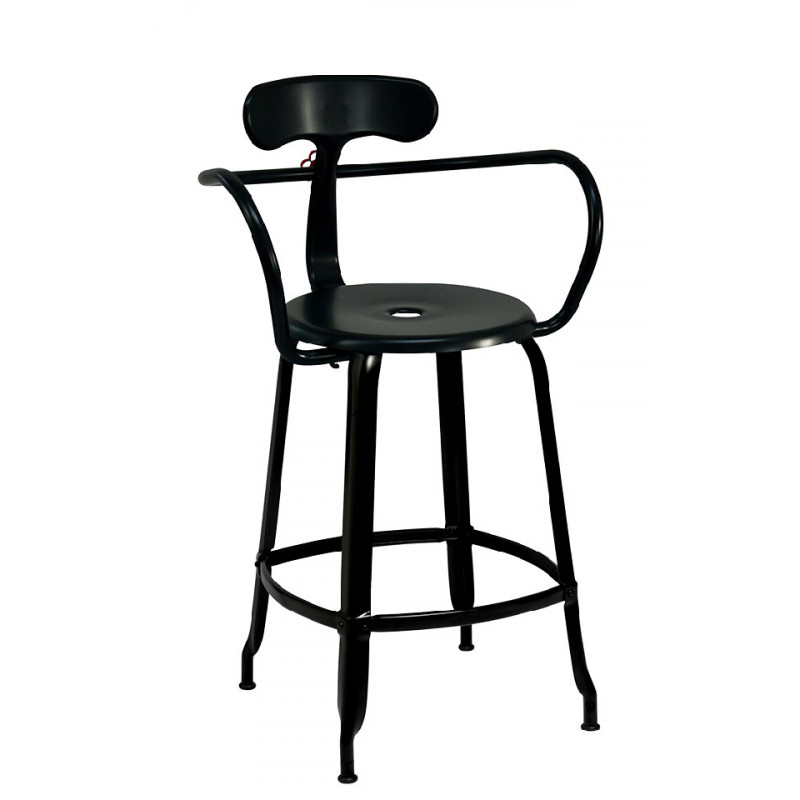 TABOURET SNACK INDUSTRIEL À ACCOUDOIRS FRANÇAIS HORTENSE