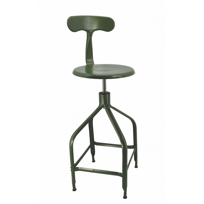 TABOURET SNACK DE DESSINATEUR INDUSTRIEL RÉGLABLE EN HAUTEUR HORTENSE