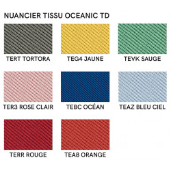 FAUTEUIL PIVOTANT EN CUIR TRESSÉ ET TISSU MARLON - Le Chaisier