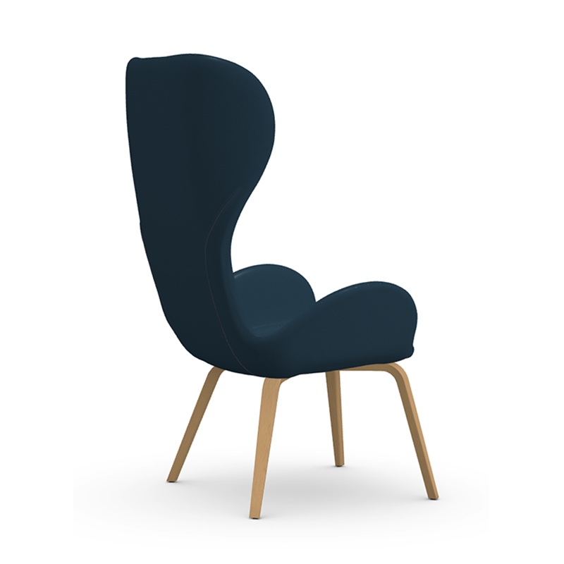 FAUTEUIL CONTEMPORAIN PIEDS BOIS AU DOSSIER HAUT DALIA