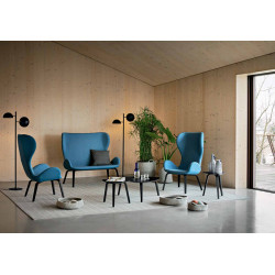 FAUTEUIL CONTEMPORAIN PIEDS BOIS AU DOSSIER HAUT DALIA