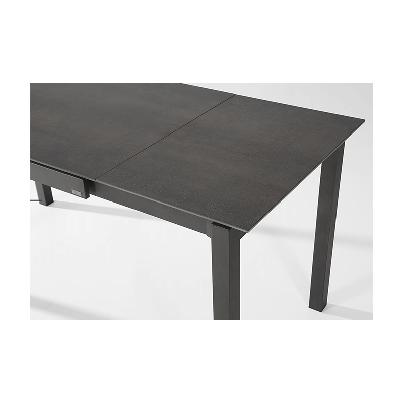 TABLE DE CUISINE HAUTE EN CÉRAMIQUE AVEC RALLONGE CÉLESTE HT 90 CM