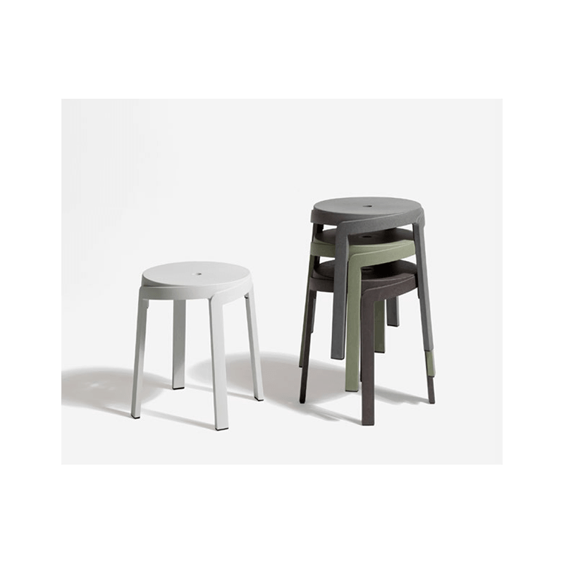 TABOURET BAS RECYCLÉ D'EXTÉRIEUR EMPILABLE STACK
