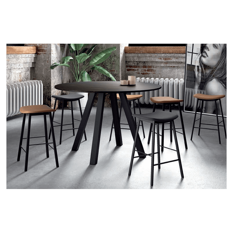 TABOURET SNACK D'APPOINT SANS DOSSIER BARAMI EN TISSU