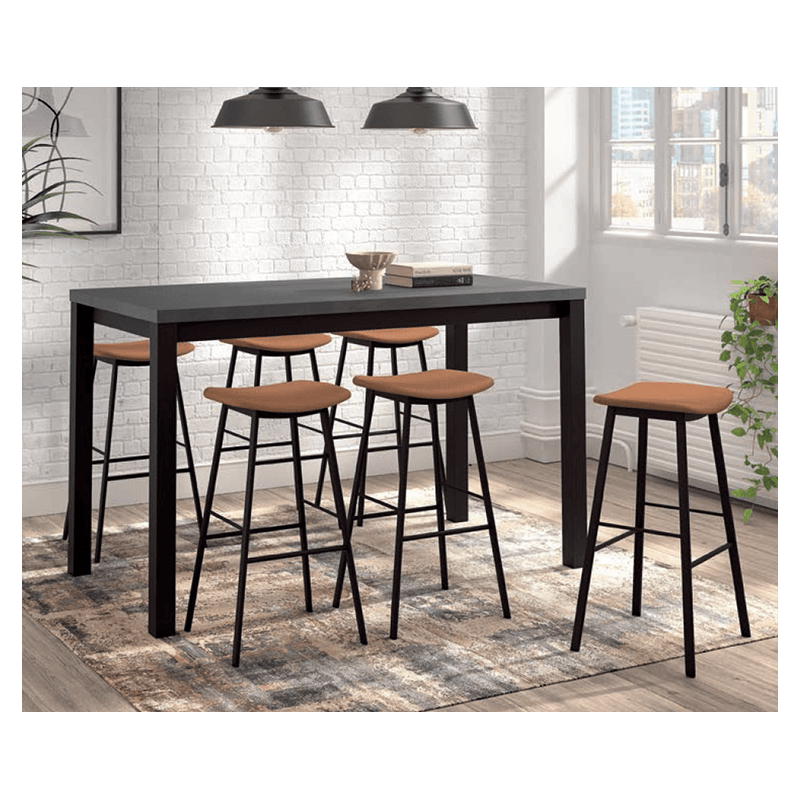 TABOURET SNACK D'APPOINT SANS DOSSIER BARAMI EN TISSU