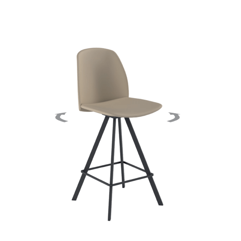 TABOURET SNACK PIVOTANT CONTEMPORAIN FIGARO EN SIMILICUIR