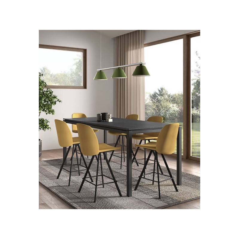 TABOURET SNACK FIXE CONTEMPORAIN FIONA EN SIMILICUIR
