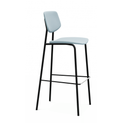 TABOURET BAR VINTAGE EN MÉTAL ET SIMILICUIR LAGO