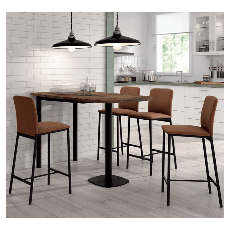 TABOURET DE CUISINE SNACK EN METAL ET TISSU LOFT