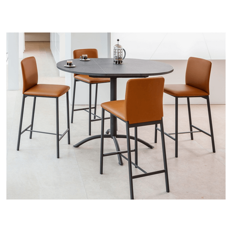 TABOURET DE CUISINE SNACK EN METAL ET TISSU LOFT