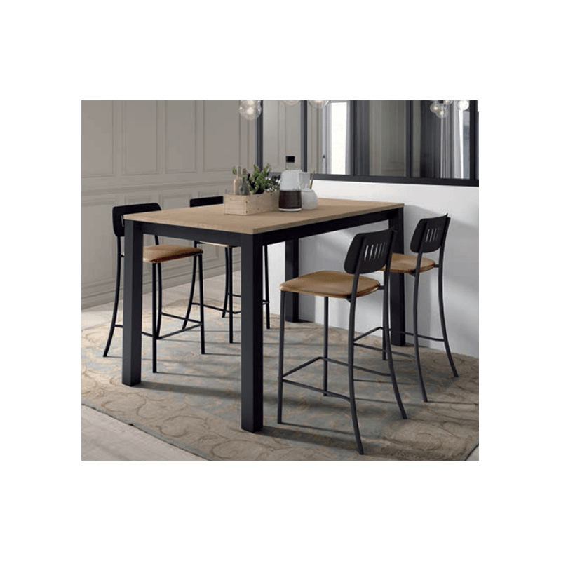 TABOURET SNACK INDUSTRIEL EN MÉTAL ET SIMILICUIR MOVIE