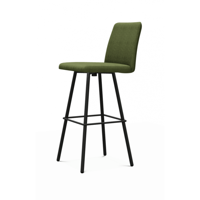 TABOURET DE BAR CONTEMPORAIN PIVOTANT EN TISSU PINOT