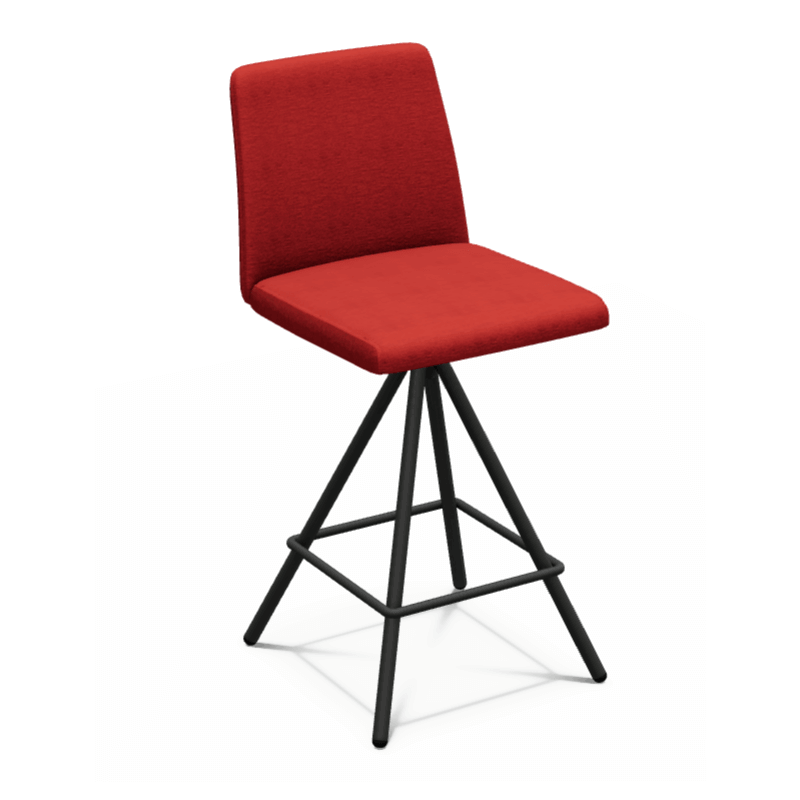 TABOURET SNACK CONTEMPORAIN PIVOTANT EN TISSU PINOT