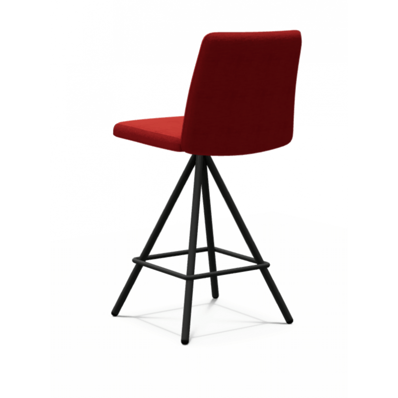 TABOURET SNACK CONTEMPORAIN PIVOTANT EN TISSU PINOT