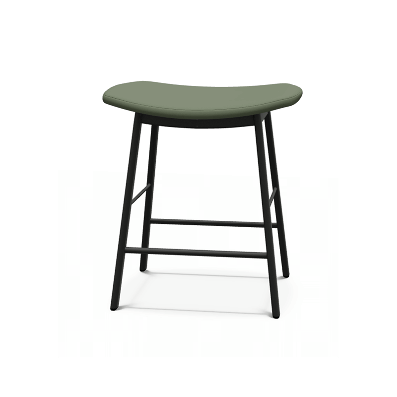 TABOURET BAS CONTEMPORAIN EN SIMILICUIR TABAMI