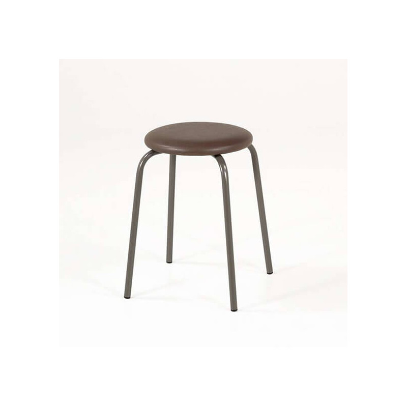 TABOURET BAS D'APPOINT EMPILABLE TABROND SIMILICUIR