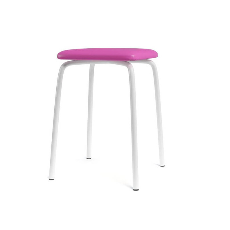 TABOURET BAS D'APPOINT EMPILABLE TABS SIMILICUIR