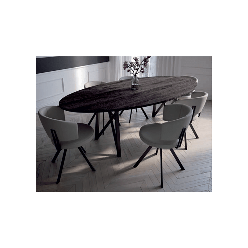 CHAISE TENDANCE PIVOTANTE ACCOUDOIRS ALLURE SIMILICUIR